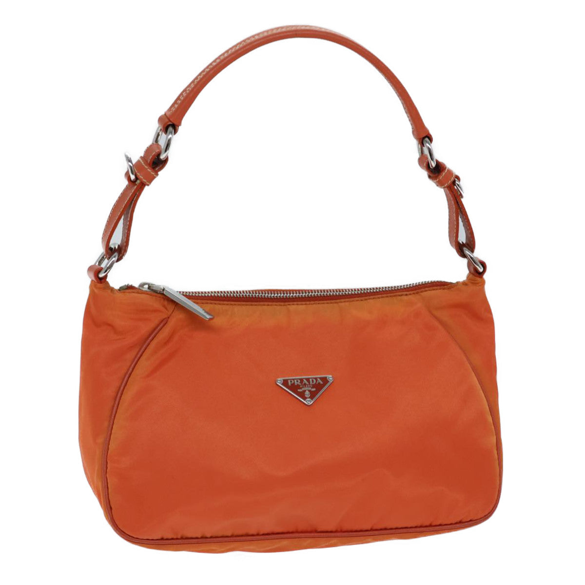 PRADA Shoulder Bag Nylon Orange Auth ac2973