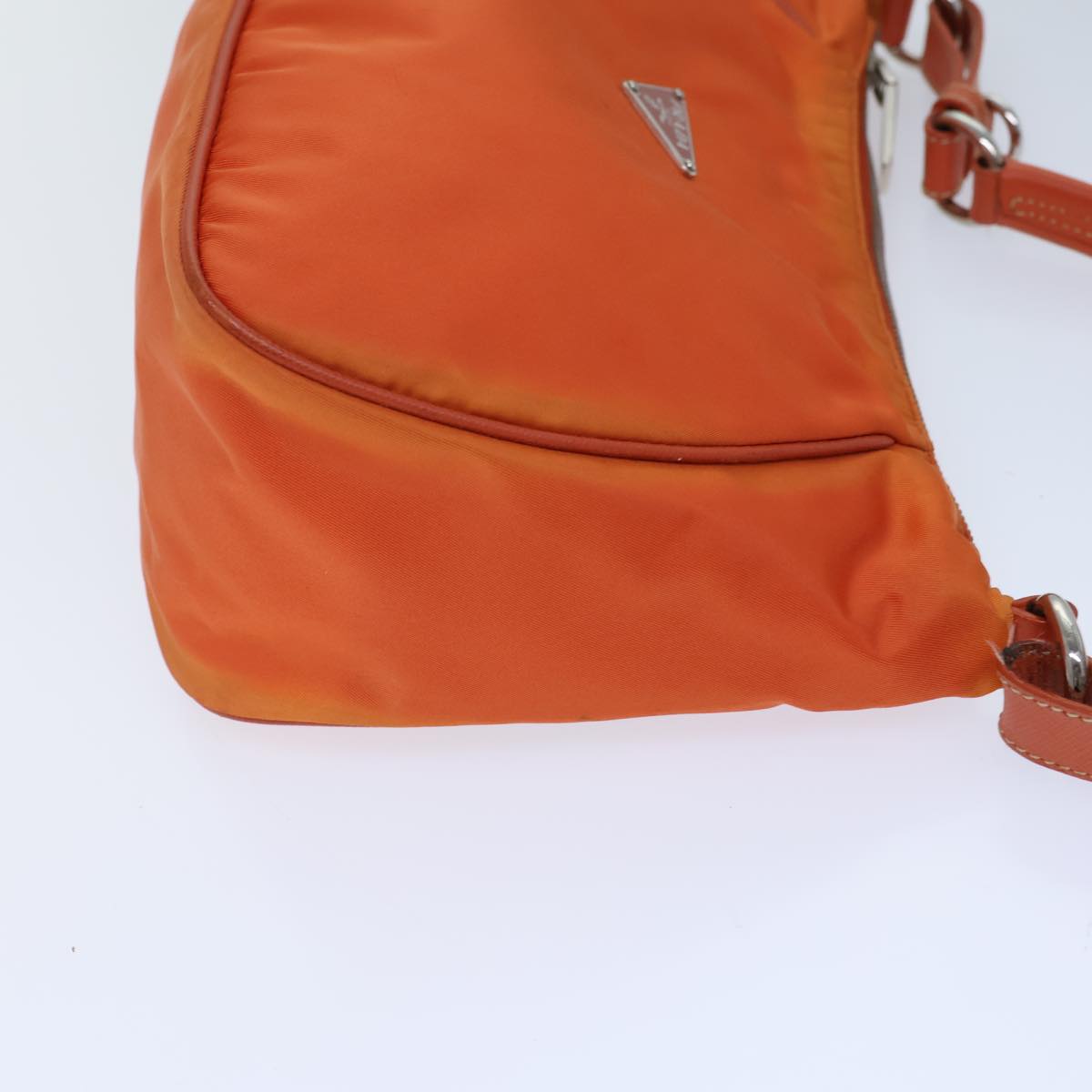 PRADA Shoulder Bag Nylon Orange Auth ac2973