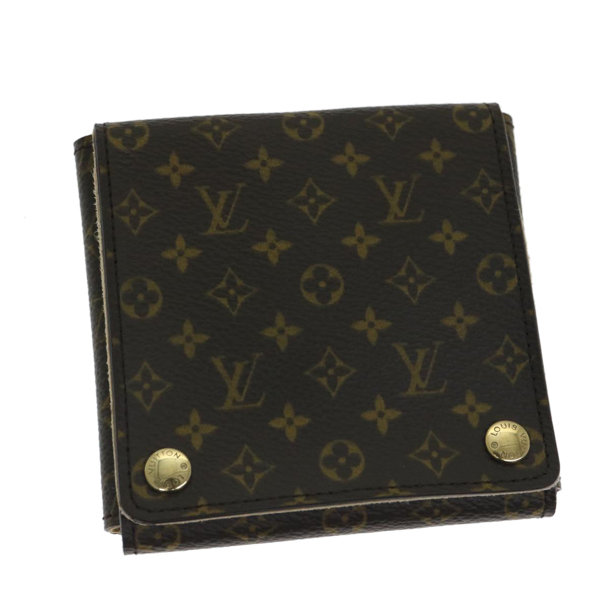 LOUIS VUITTON Monogram Portable Jewelry Case Jewelry Box LV Auth ac2979