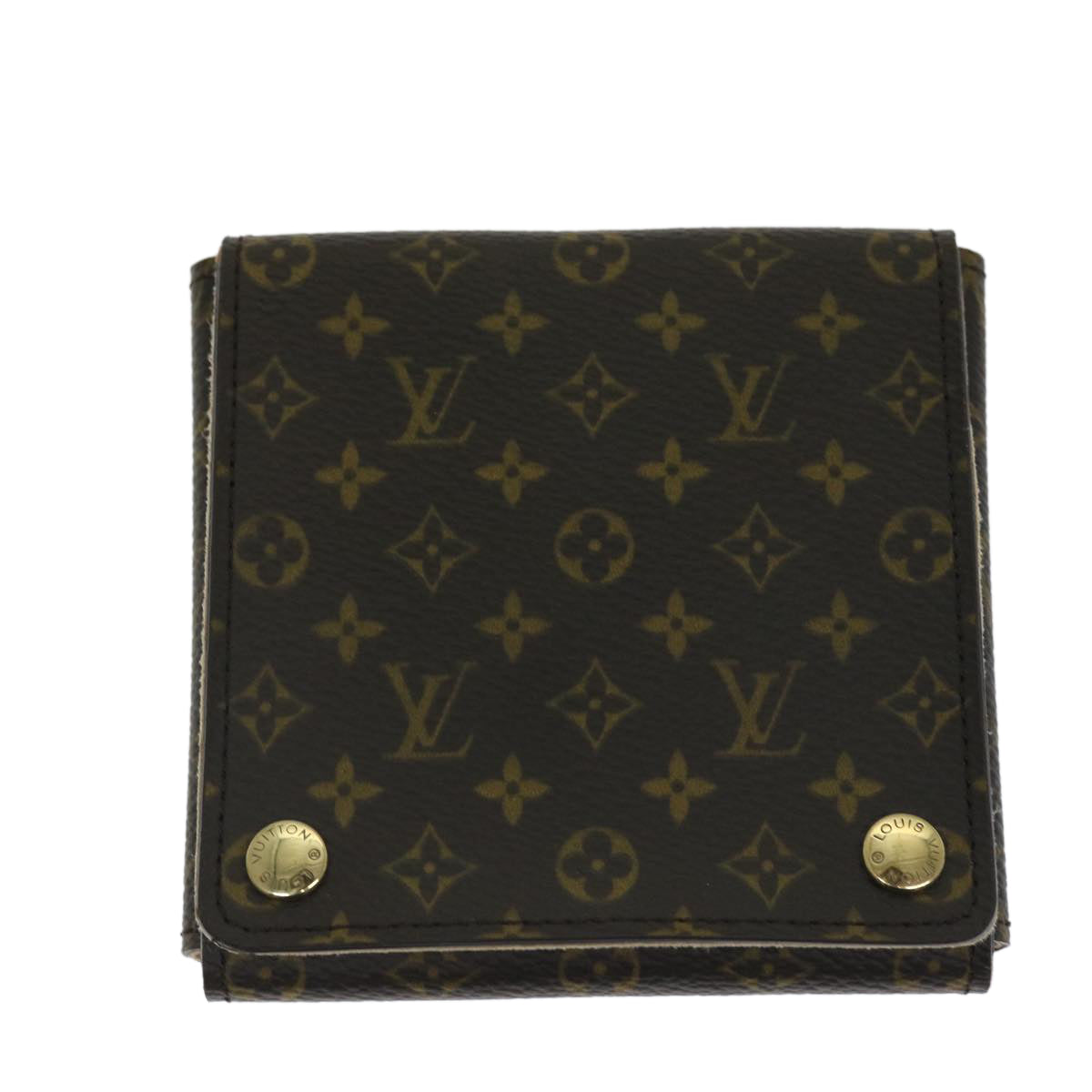 LOUIS VUITTON Monogram Portable Jewelry Case Jewelry Box LV Auth ac2979