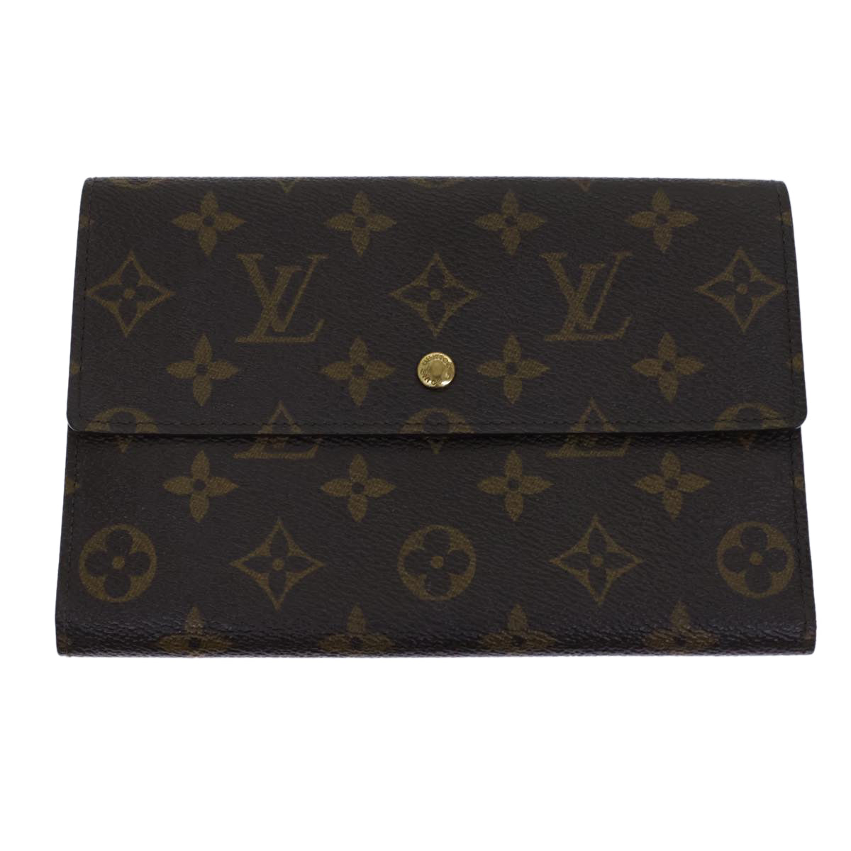 LOUIS VUITTON Monogram Porte Tresol International Wallet M61215 LV Auth ac2980