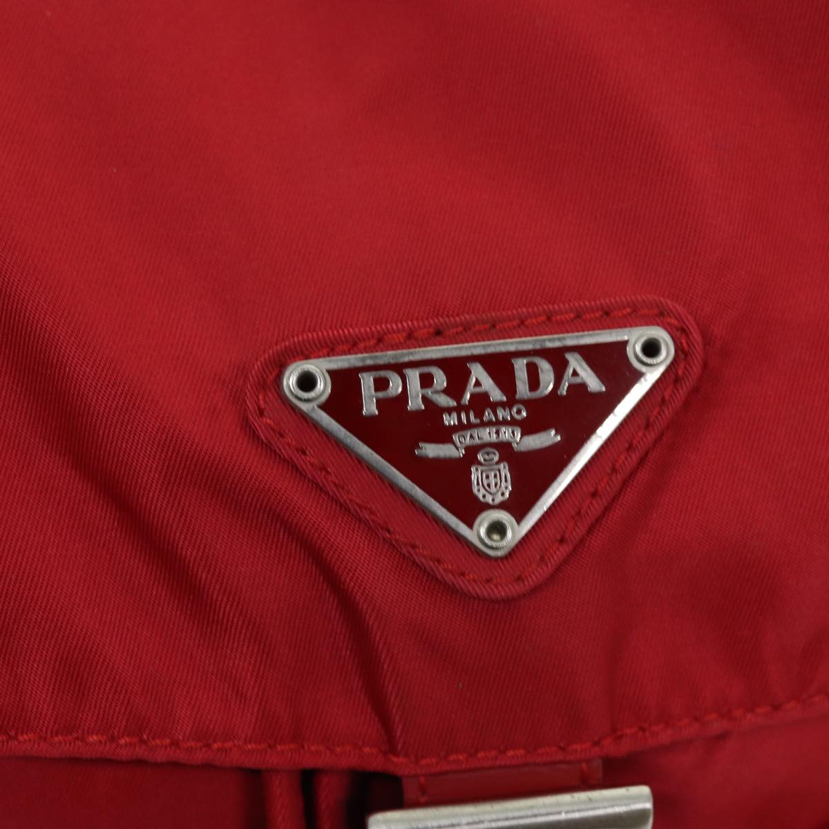 PRADA Backpack Nylon Red Auth ac2983