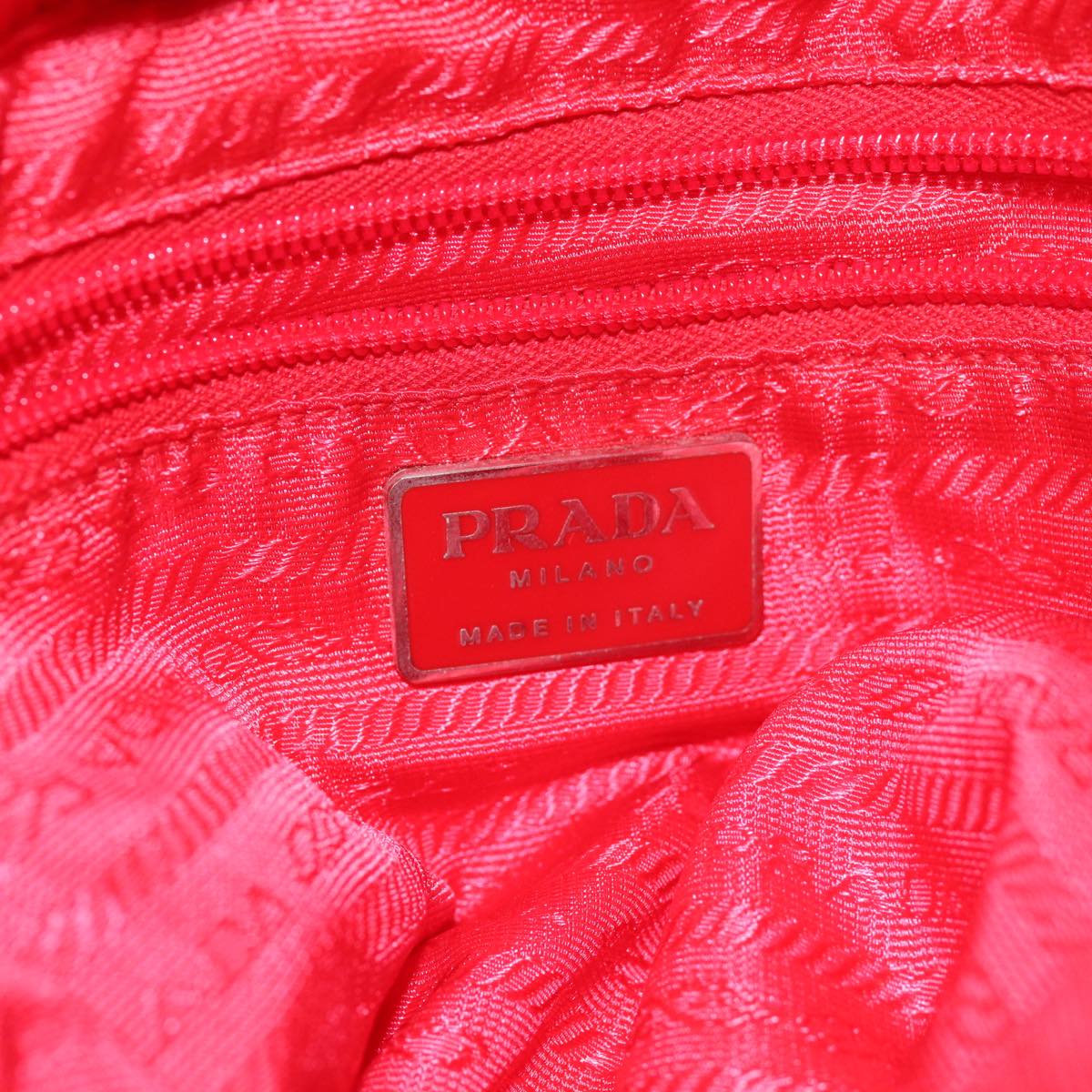 PRADA Backpack Nylon Red Auth ac2983