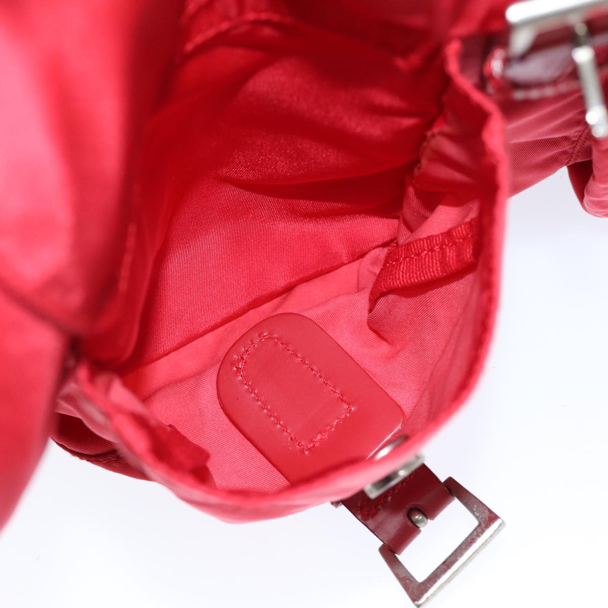 PRADA Backpack Nylon Red Auth ac2983