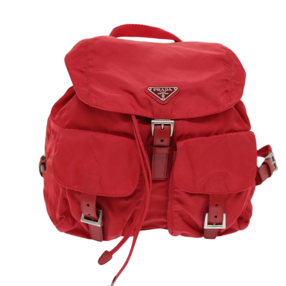 PRADA Backpack Nylon Red Auth ac2983