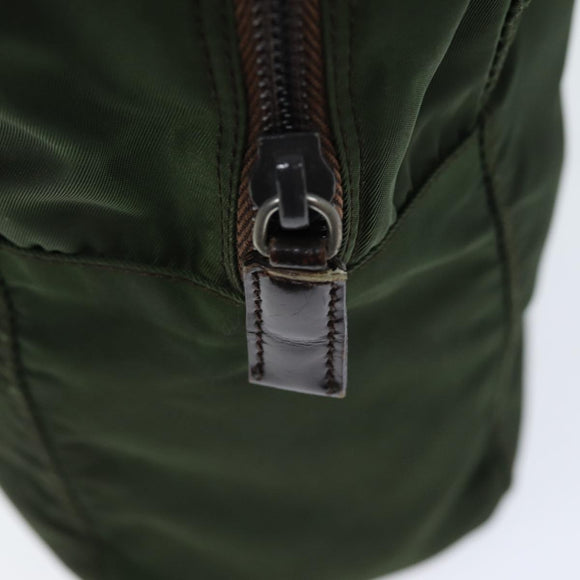 PRADA Hand Bag Nylon Khaki Auth ac2986