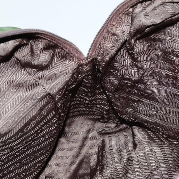 PRADA Hand Bag Nylon Khaki Auth ac2986