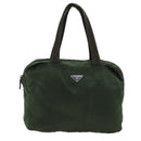 PRADA Hand Bag Nylon Khaki Auth ac2986-13