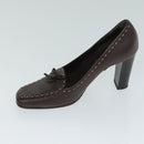 Christian Dior Fendi Shoes Leather 2 Set Brown White Auth ac2991-3