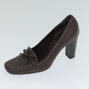 Christian Dior Fendi Shoes Leather 2 Set Brown White Auth ac2991-7