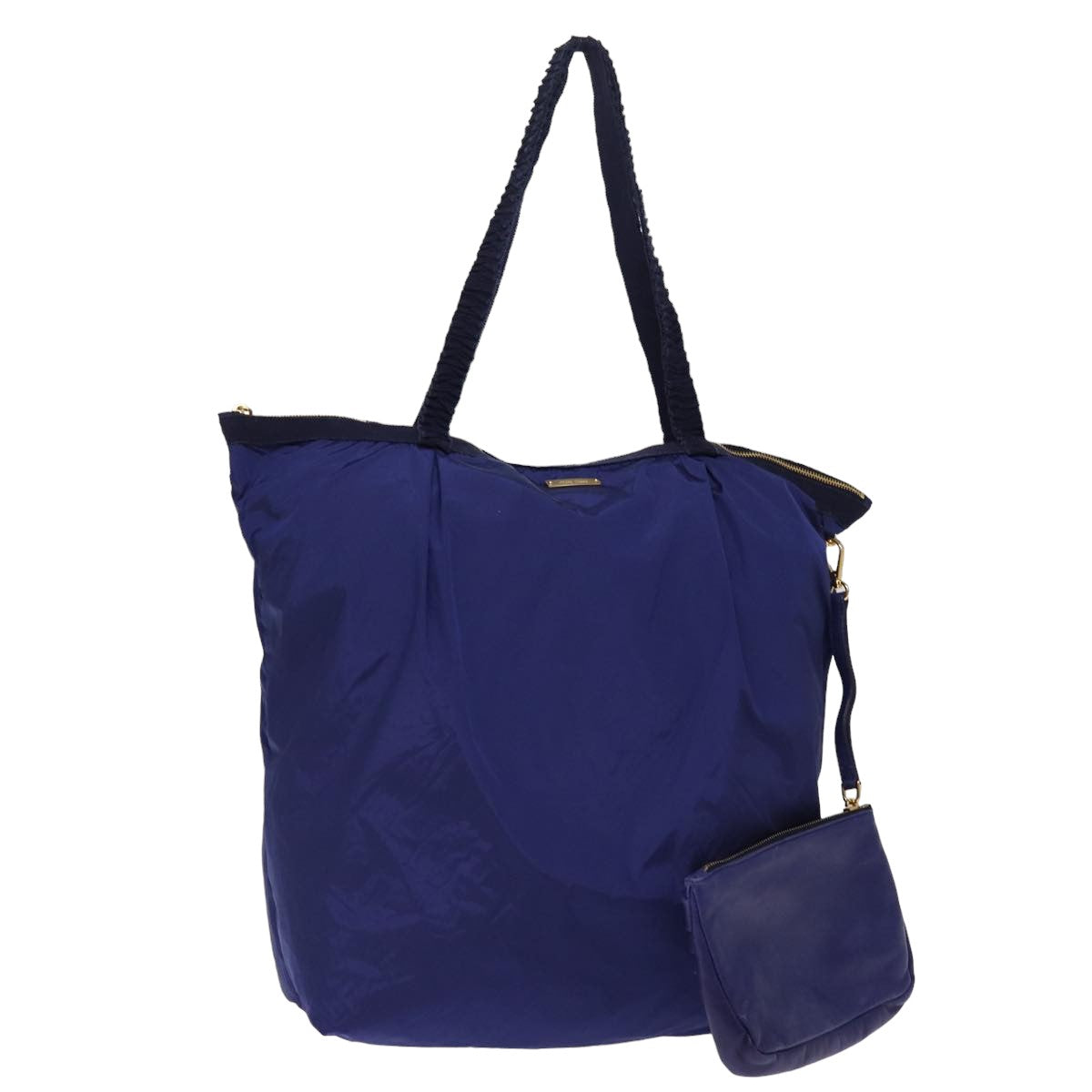 Miu Miu Tote Bag Nylon Blue Auth ac3016