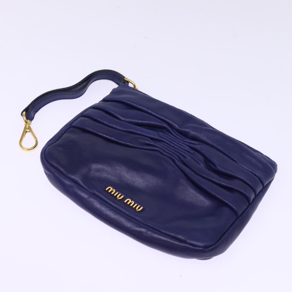 Miu Miu Tote Bag Nylon Blue Auth ac3016