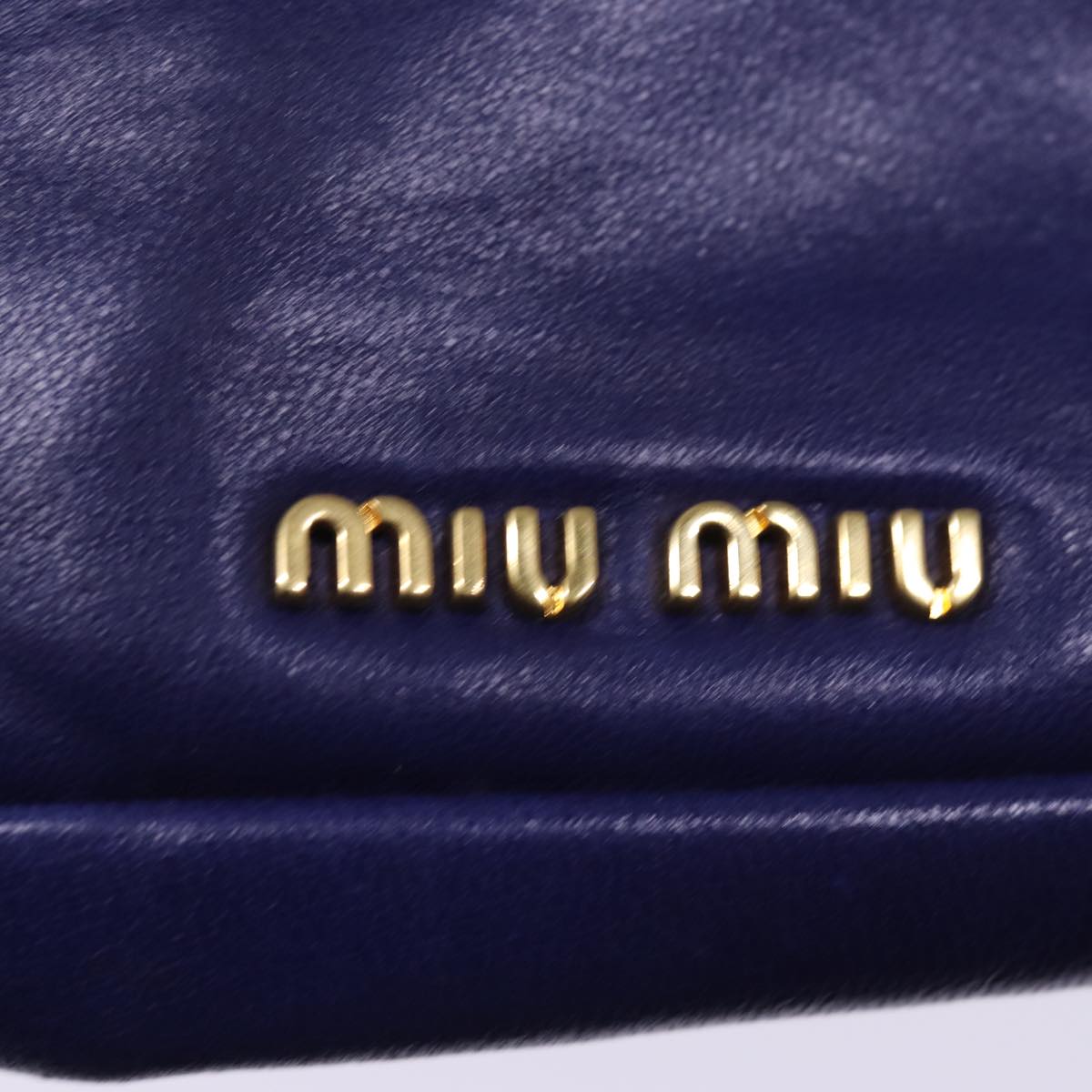 Miu Miu Tote Bag Nylon Blue Auth ac3016