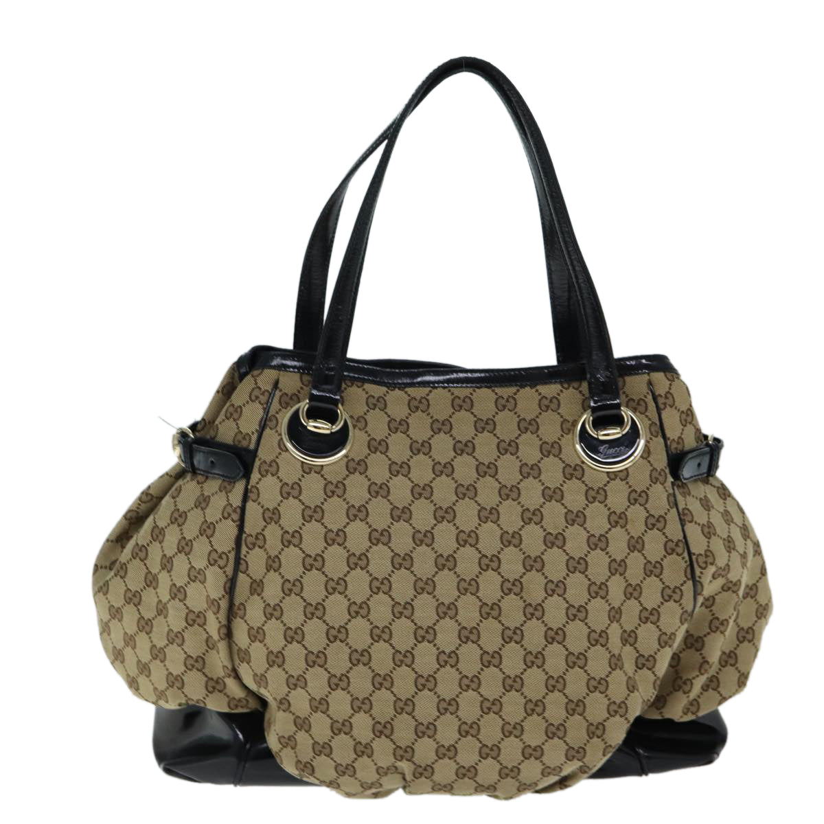 GUCCI GG Canvas Tote Bag Beige 203528 Auth ac3019