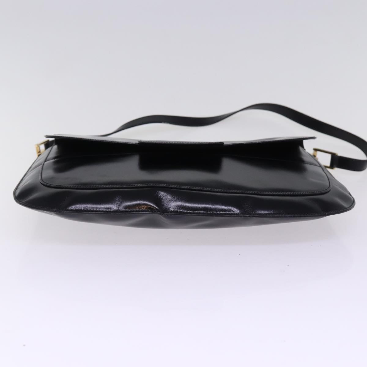 GUCCI Shoulder Bag Leather Black Auth ac3022