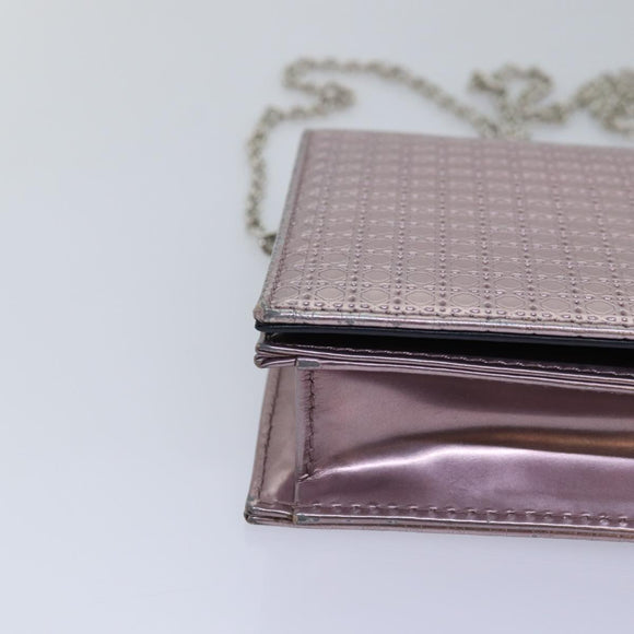 Christian Dior Lady Dior Canage Chain Shoulder Bag PVC Pink Auth ac3024V