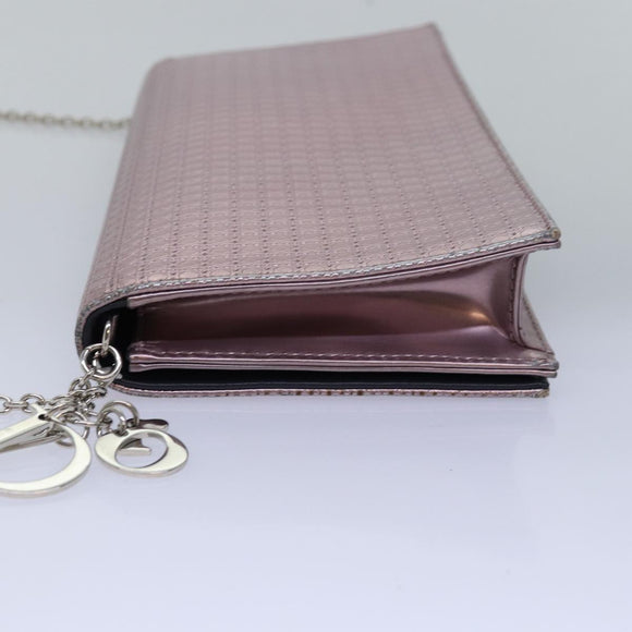 Christian Dior Lady Dior Canage Chain Shoulder Bag PVC Pink Auth ac3024V
