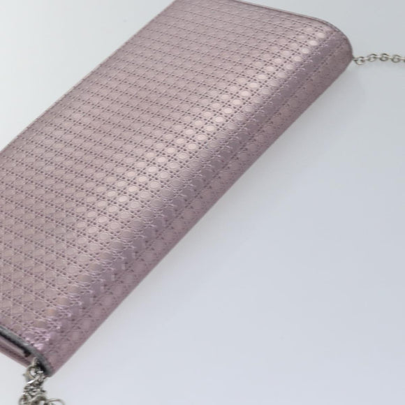 Christian Dior Lady Dior Canage Chain Shoulder Bag PVC Pink Auth ac3024V