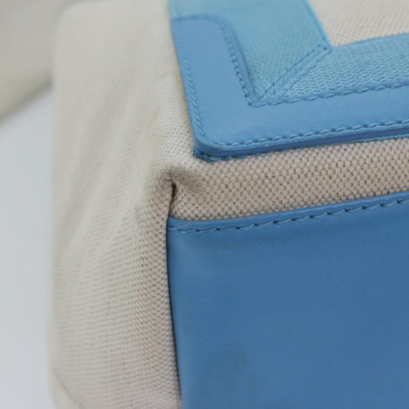 BALENCIAGA Navy Cabas S Hand Bag Canvas Blue Gray 339933 Auth ac3029V