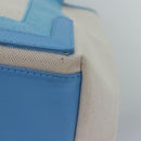 BALENCIAGA Navy Cabas S Hand Bag Canvas Blue Gray 339933 Auth ac3029V-11