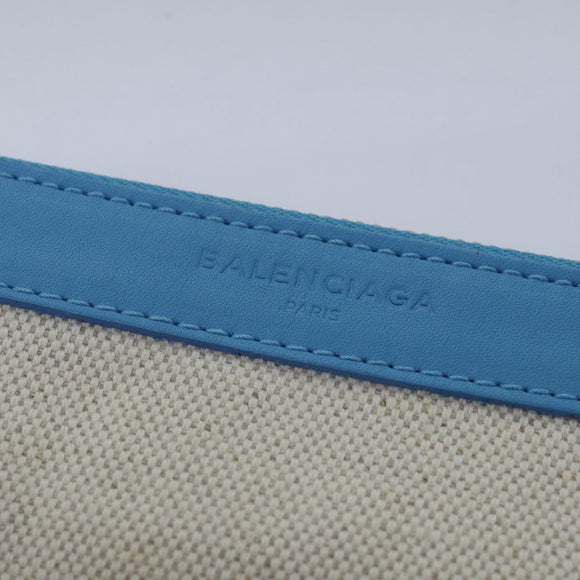 BALENCIAGA Navy Cabas S Hand Bag Canvas Blue Gray 339933 Auth ac3029V