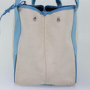 BALENCIAGA Navy Cabas S Hand Bag Canvas Blue Gray 339933 Auth ac3029V-4