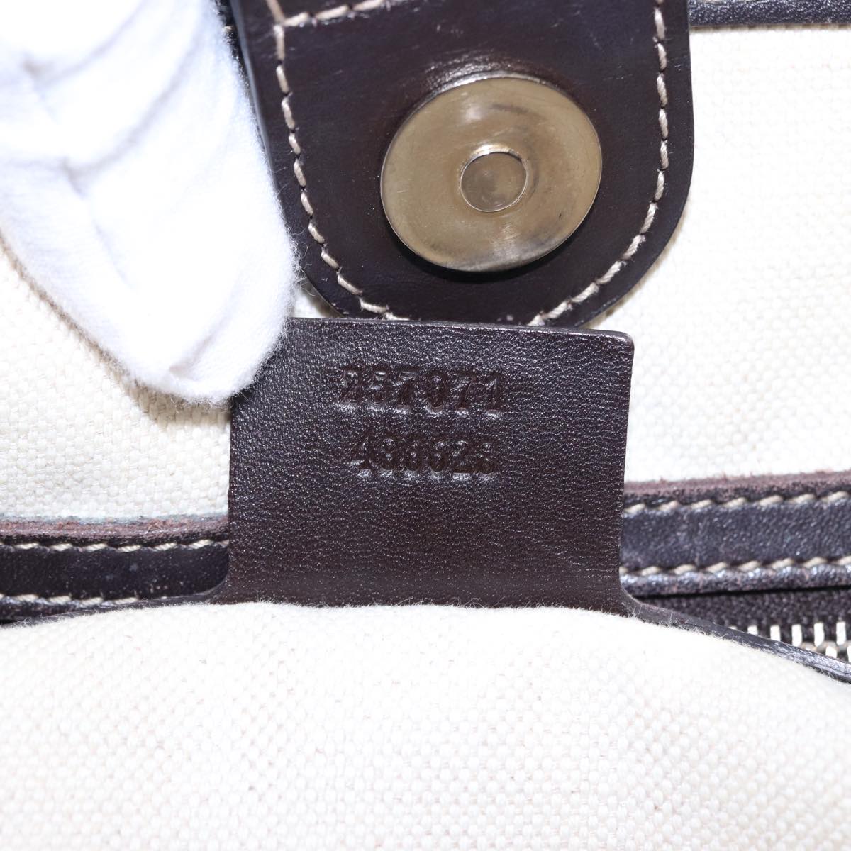 GUCCI GG Canvas Tote Bag Beige 257071 Auth ac3048