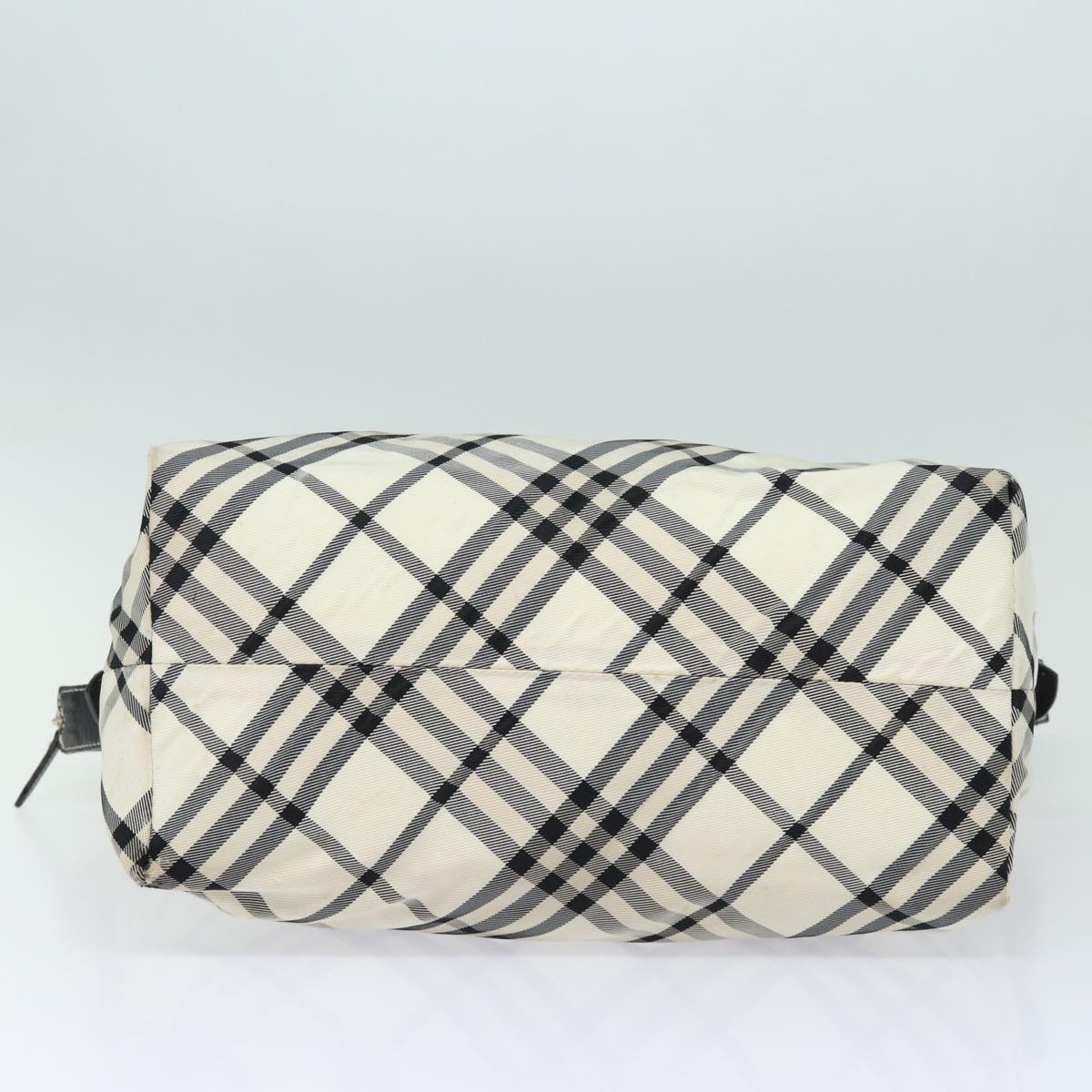 BURBERRY Nova Check Blue Label Tote Bag Canvas Beige Auth ac3068