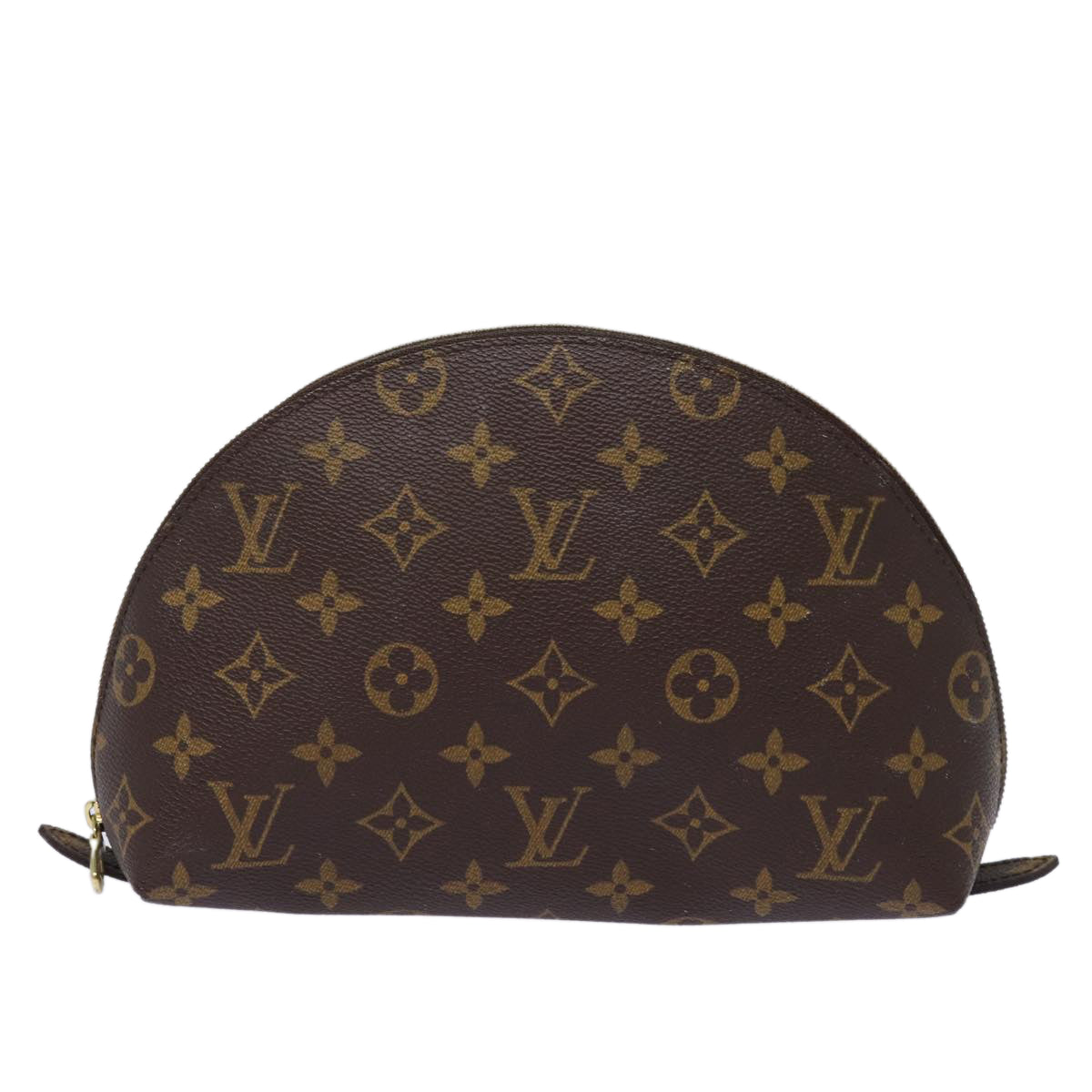 LOUIS VUITTON Monogram Trousse Demi Ronde Cosmetic Pouch M47520 LV Auth ac3074