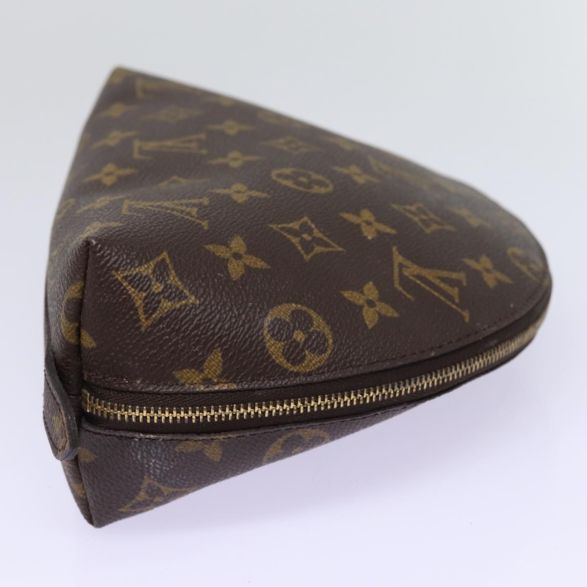 LOUIS VUITTON Monogram Trousse Demi Ronde Cosmetic Pouch M47520 LV Auth ac3074