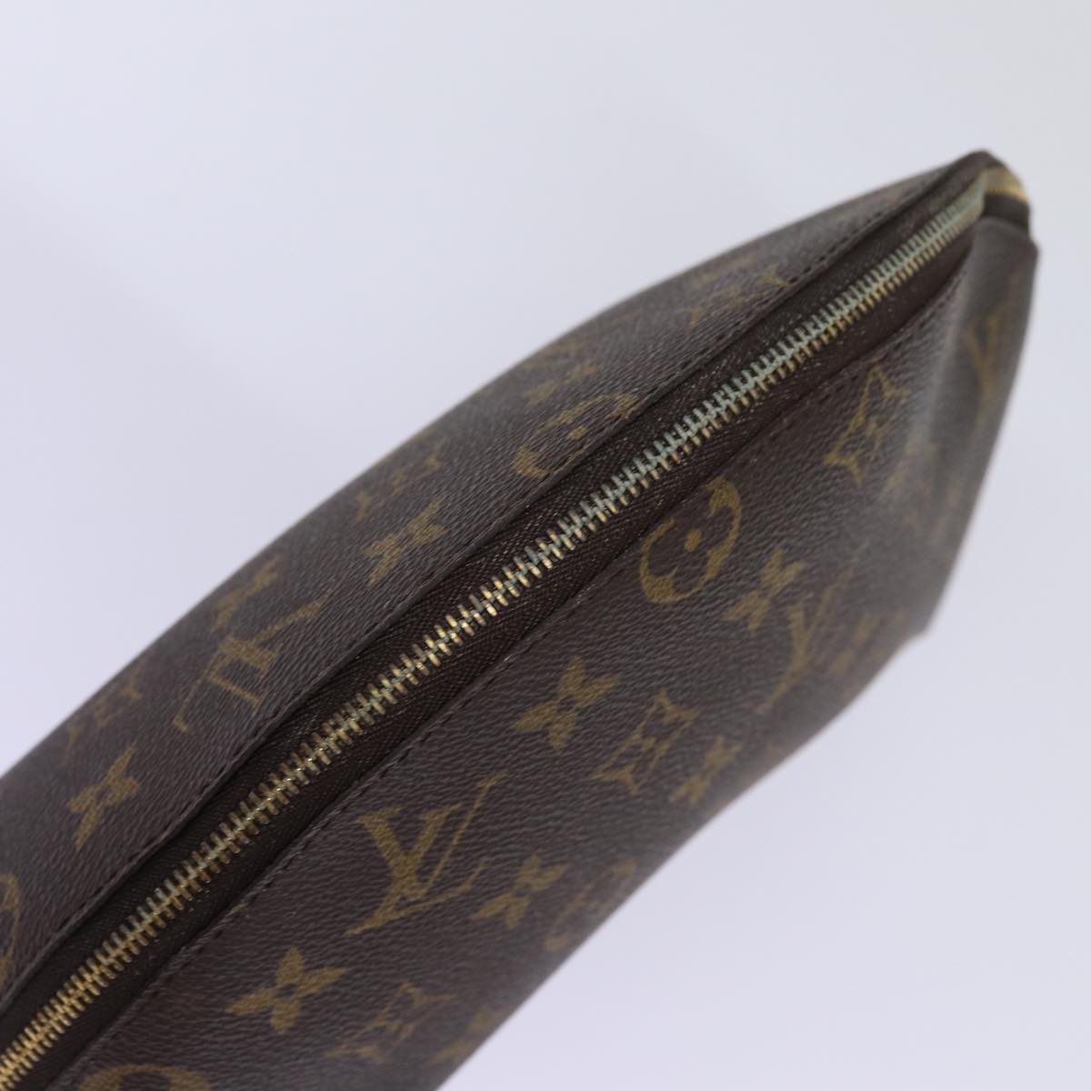 LOUIS VUITTON Monogram Trousse Demi Ronde Cosmetic Pouch M47520 LV Auth ac3074