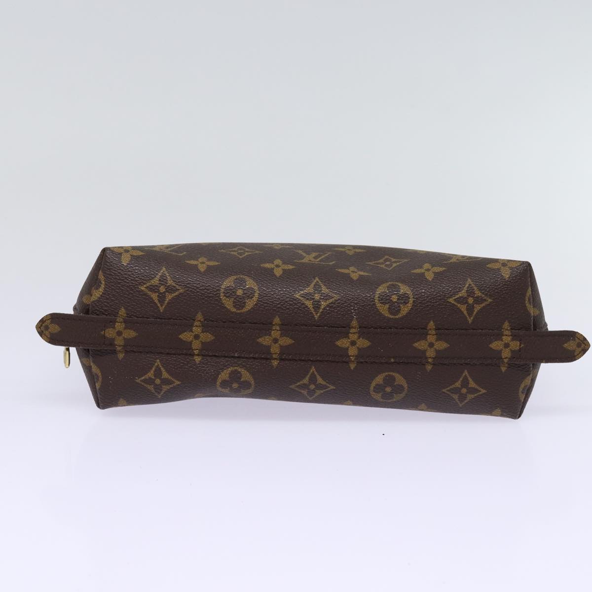 LOUIS VUITTON Monogram Trousse Demi Ronde Cosmetic Pouch M47520 LV Auth ac3074