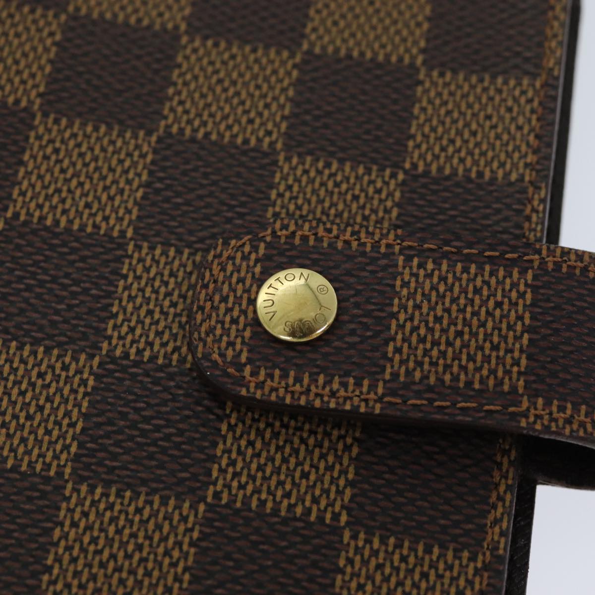 LOUIS VUITTON Damier Ebene Agenda MM Day Planner Cover R20240 LV Auth ac3076