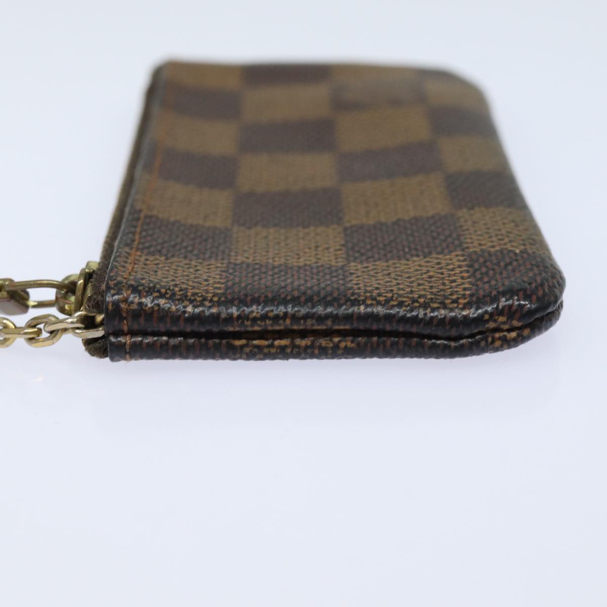 LOUIS VUITTON Damier Ebene Pochette Cles Coin Purse N62658 LV Auth ac3080