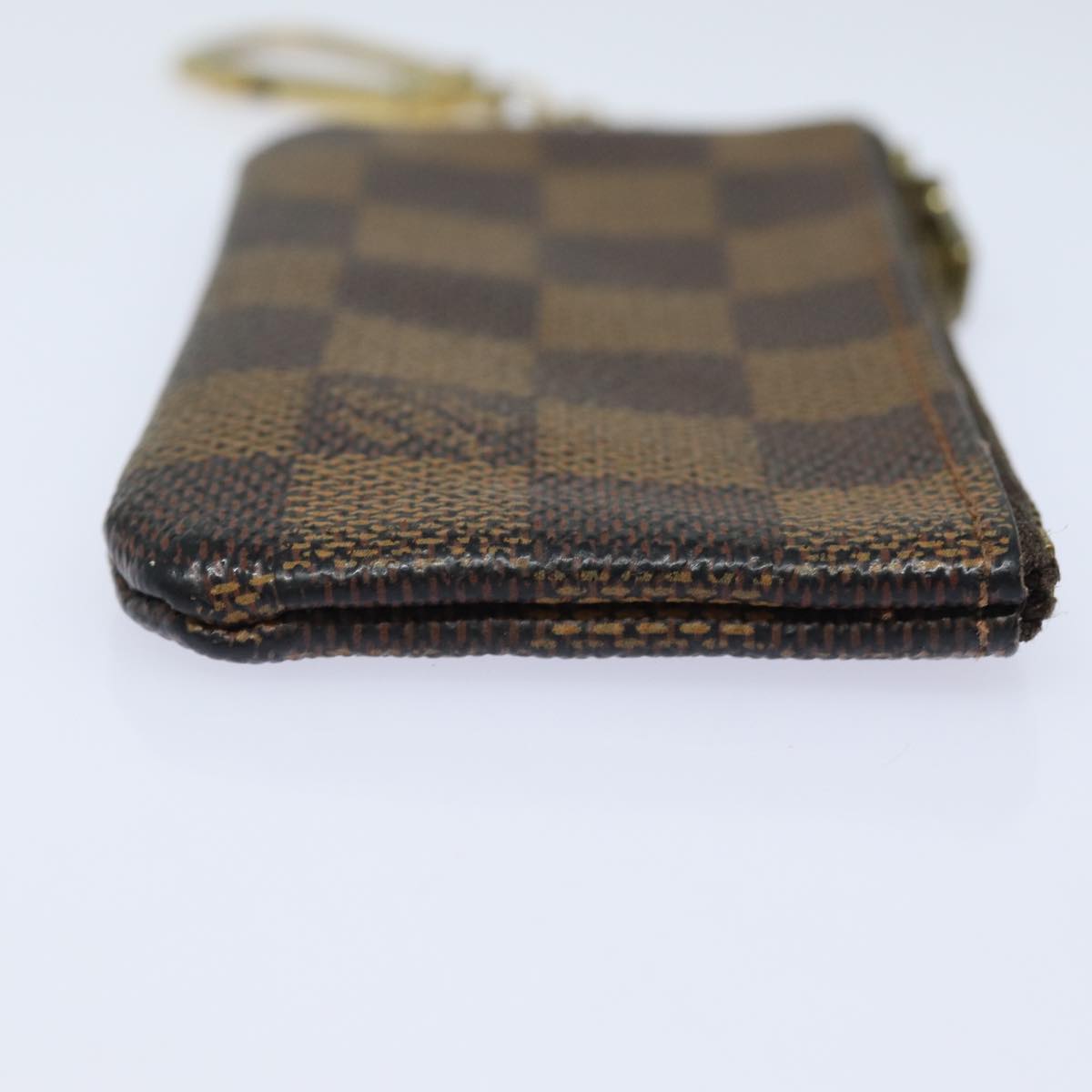 LOUIS VUITTON Damier Ebene Pochette Cles Coin Purse N62658 LV Auth ac3080