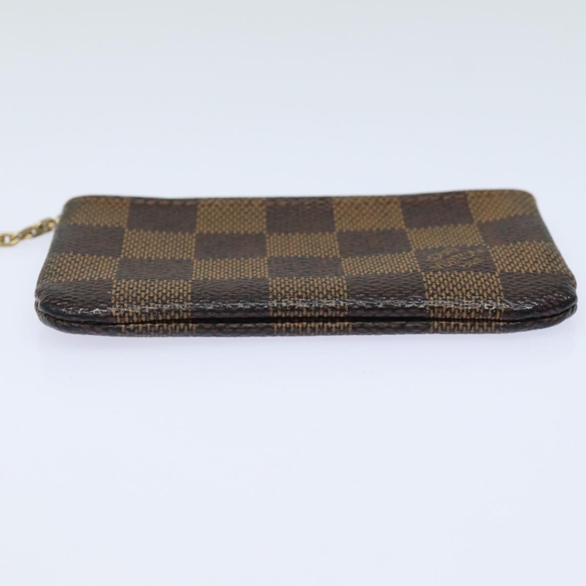 LOUIS VUITTON Damier Ebene Pochette Cles Coin Purse N62658 LV Auth ac3080