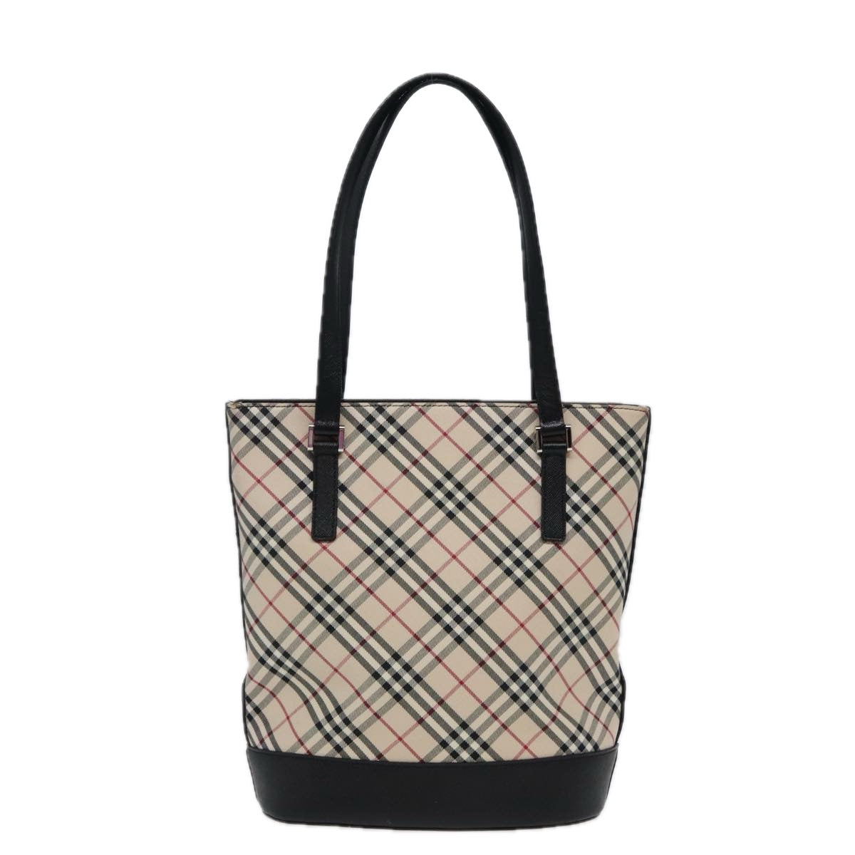 BURBERRY Nova Check Tote Bag Canvas Beige Auth ac3089 - 0