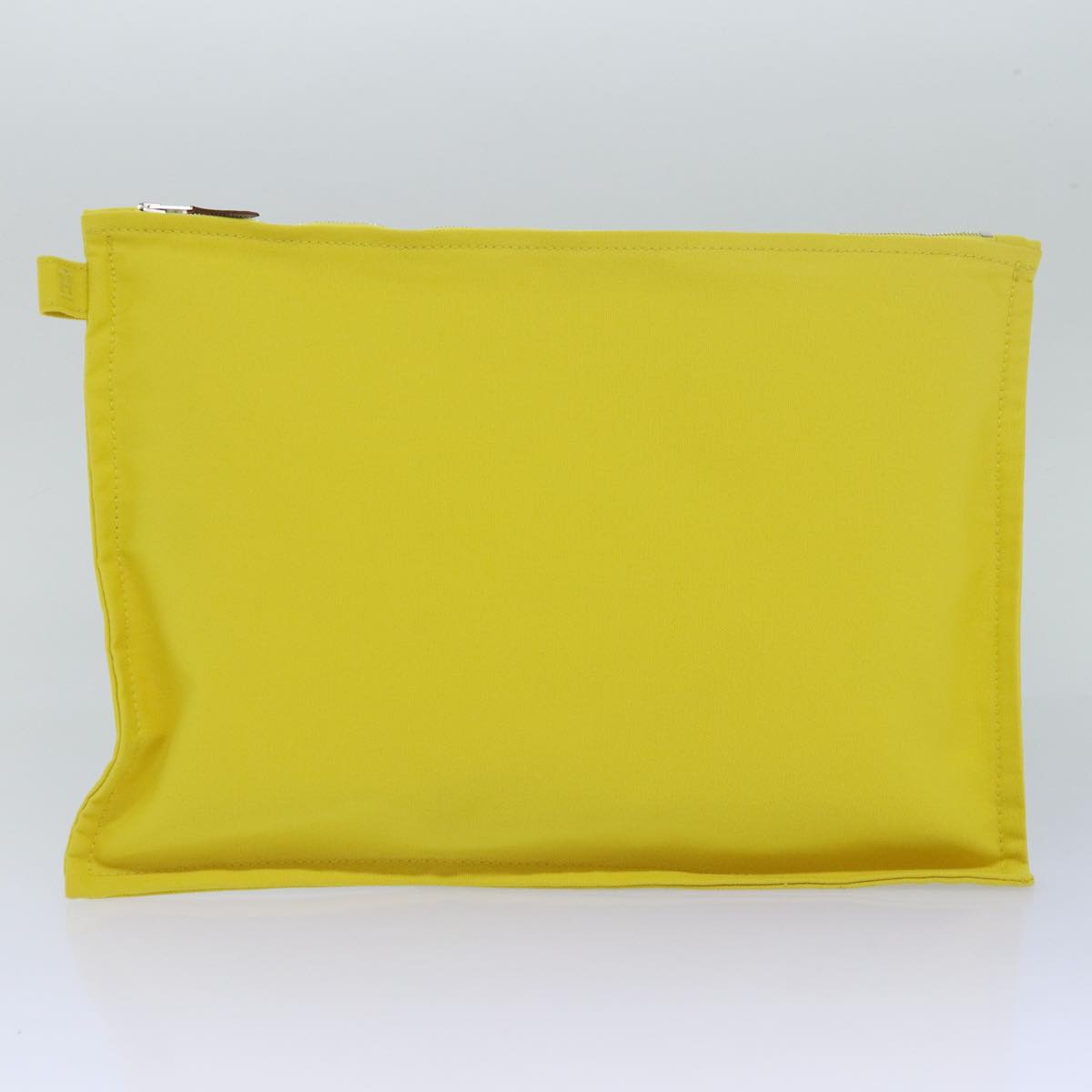 HERMES Pouch Canvas 3Set Yellow Auth ac3092 - 0