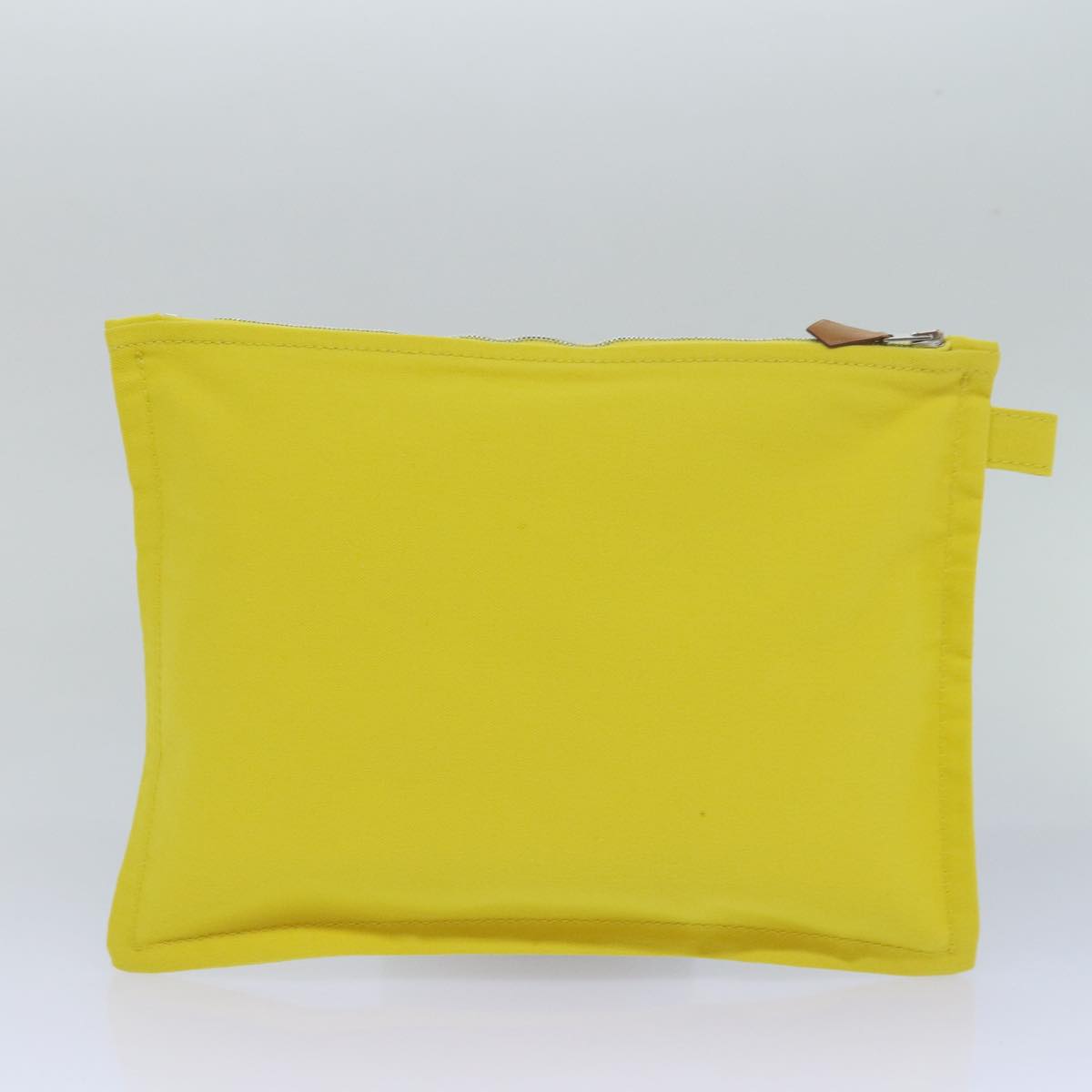 HERMES Pouch Canvas 3Set Yellow Auth ac3092