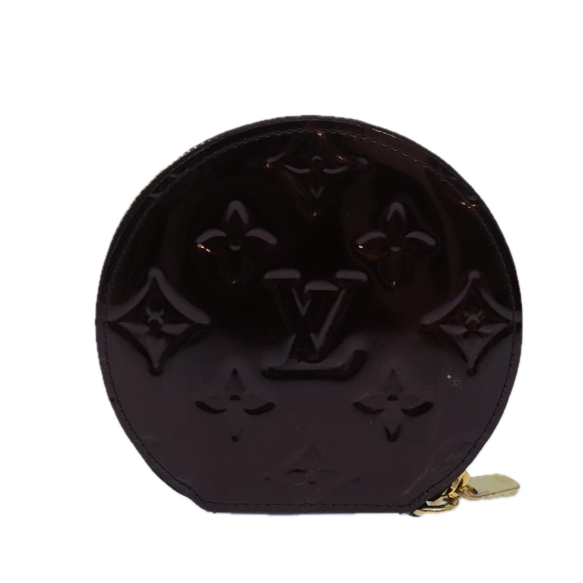 LOUIS VUITTON Vernis Porte Monnaie Ecruil Coin Purse Amarante M91386 Auth ac3095 - 0