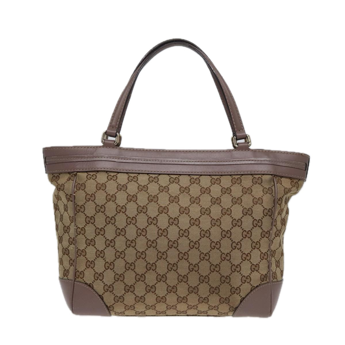 GUCCI GG Canvas Tote Bag Beige 257061 Auth ac3097