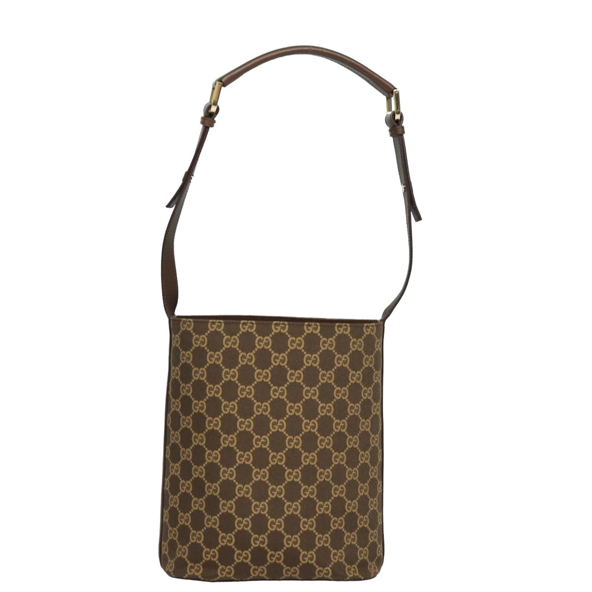 GUCCI GG Canvas Shoulder Bag Brown 001 4286 Auth ac3098