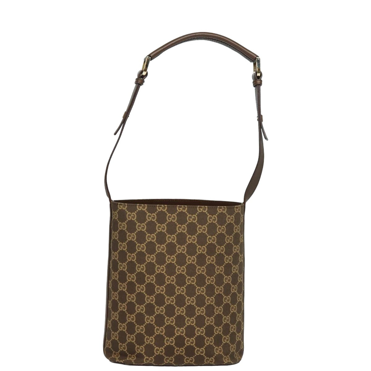 GUCCI GG Canvas Shoulder Bag Brown 001 4286 Auth ac3098