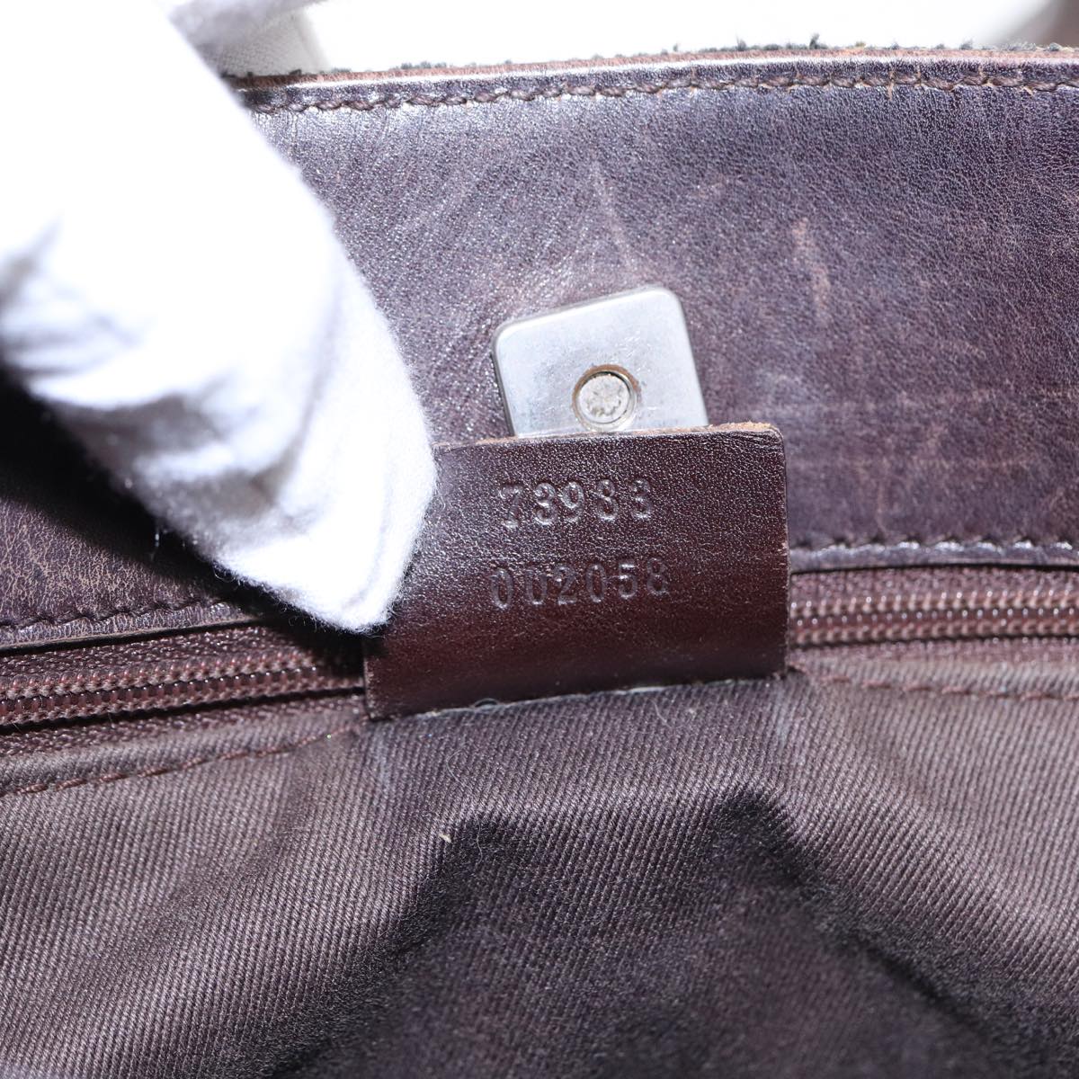 GUCCI GG Canvas Tote Bag Brown 73983 Auth ac3115