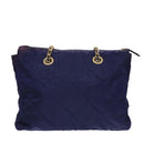 PRADA Chain Shoulder Bag Nylon Purple Auth ac3138-2