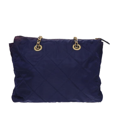 PRADA Chain Shoulder Bag Nylon Purple Auth ac3138 - 0