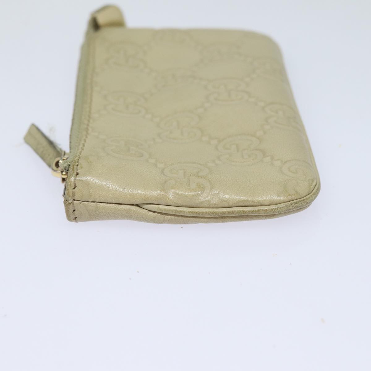 GUCCI GG Canvas Guccissima Coin Purse Beige 233183 Auth ac3151 - 0