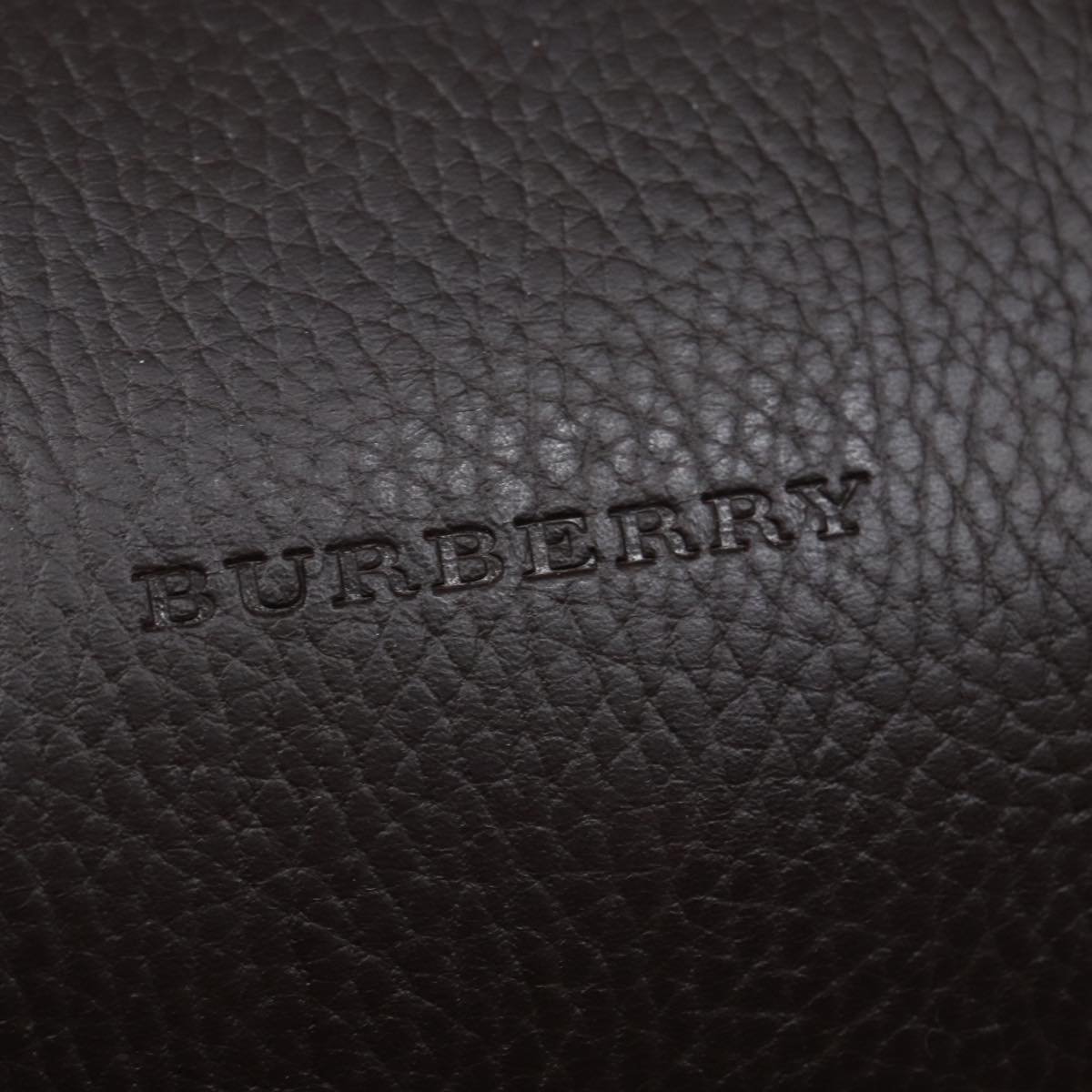 BURBERRY Hand Bag Leather Brown Auth ac3157