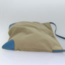 PRADA Shoulder Bag Canvas Beige Auth ac3161-4