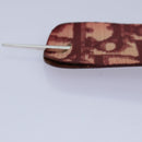 Christian Dior Trotter Canvas Valletta Hair Clip Red Auth ac3166-13